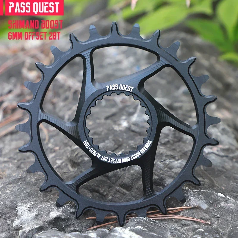 Plato de cadena PASS QUEST con desplazamiento de 3 mm y 6 mm, compatible con sistemas Boost M6100, M7100, M8100 y M9100, y con montaje directo en los bielas.