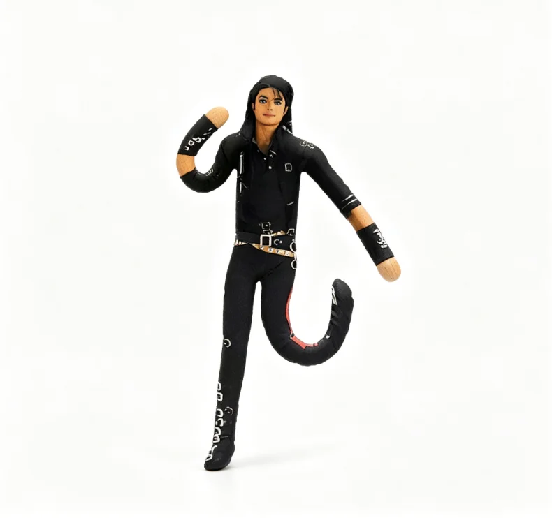 Muñeco de Peluche Flexible de Michael Jackson con Armazón de Alambre, Muñeco Articulado de MJ, Muñeco Abstracto de Rat Jerky, Rey del Pop, Juguete Coleccionable, Regalo para Fans