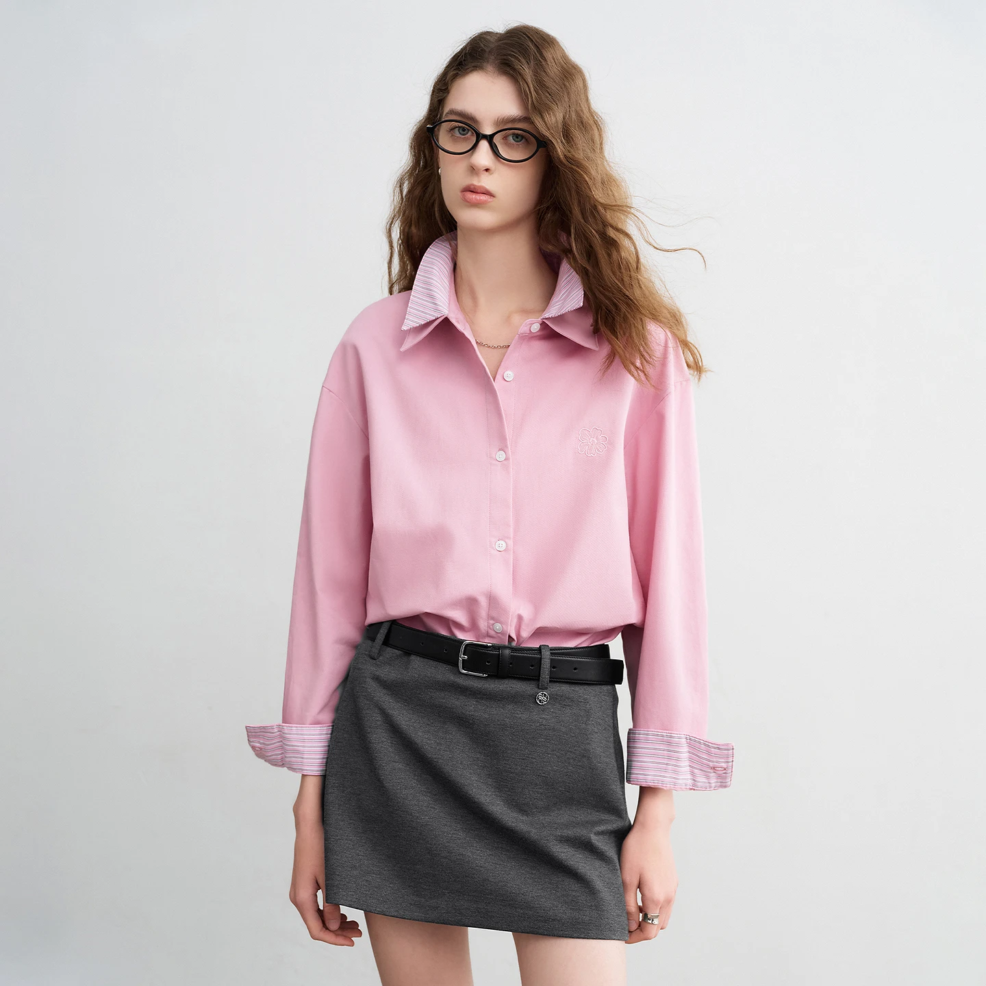 Camisas para Mujer TOYOUTH, Otoño 2026, Nuevas, de Algodón Puro, a Rayas, con Cuello de Doble Capa, Diseño Exclusivo, Bordado Floral, Camisas Casuales