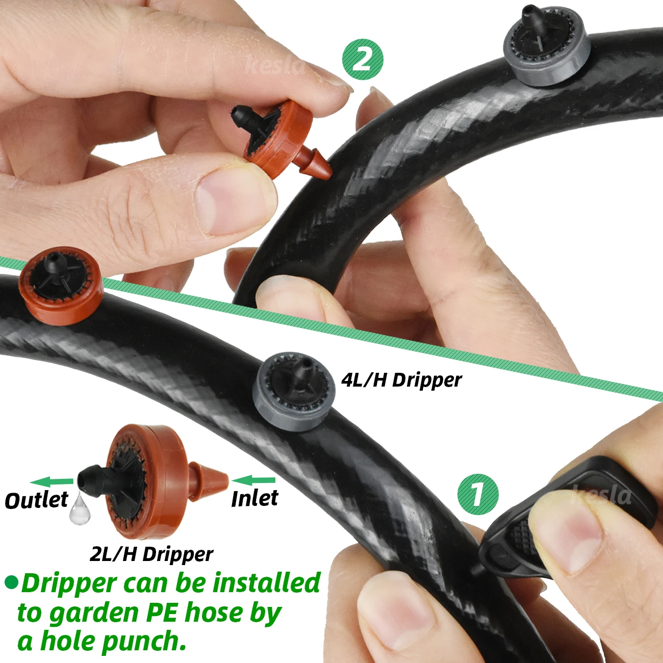 20-200 Uds 2L 4L 8L 1/4 ''goteo de riego de jardín boquilla cuentagotas de ahorro de agua de flujo constante automático para bonsái de invernadero