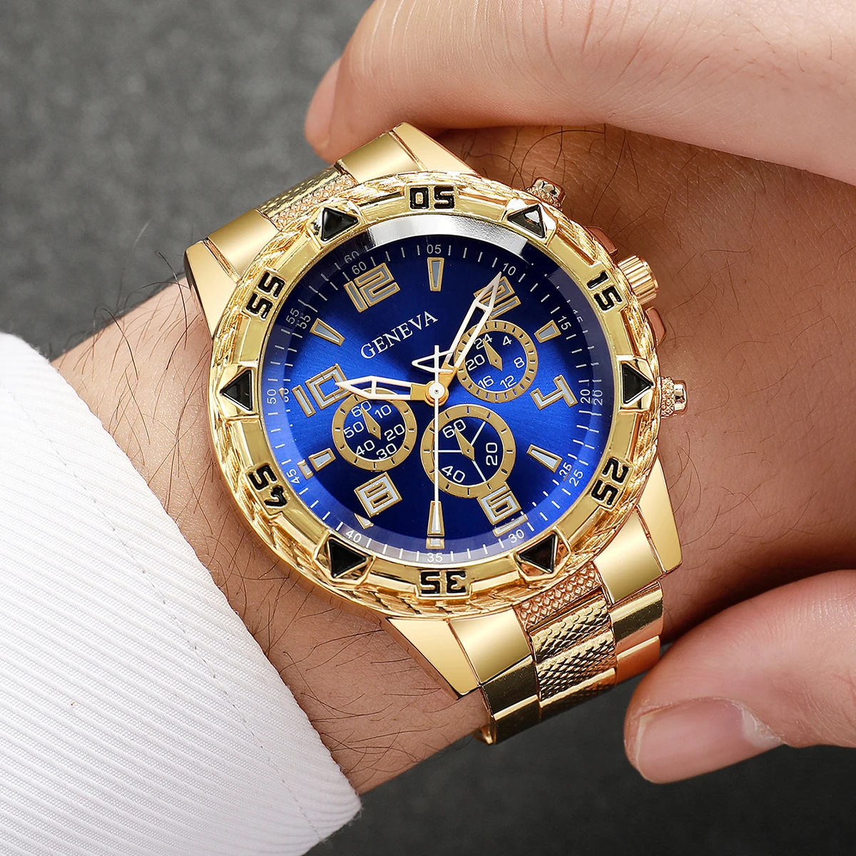 2 piezas de reloj de cuarzo para hombre, relojes de negocios a la moda para hombre, relojes de pulsera con banda de silicona