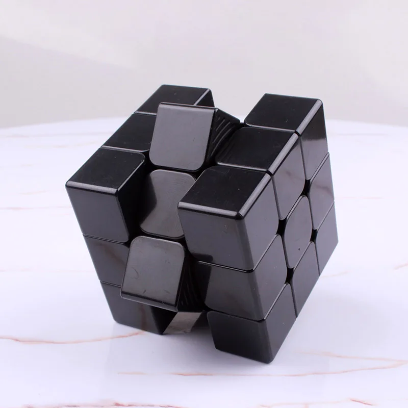 Cubo Mágico Magnético Negro Puro, Cubo de Velocidad Profesional, Juego de Rompecabezas Monocromático de Mismo Color para Juguetes