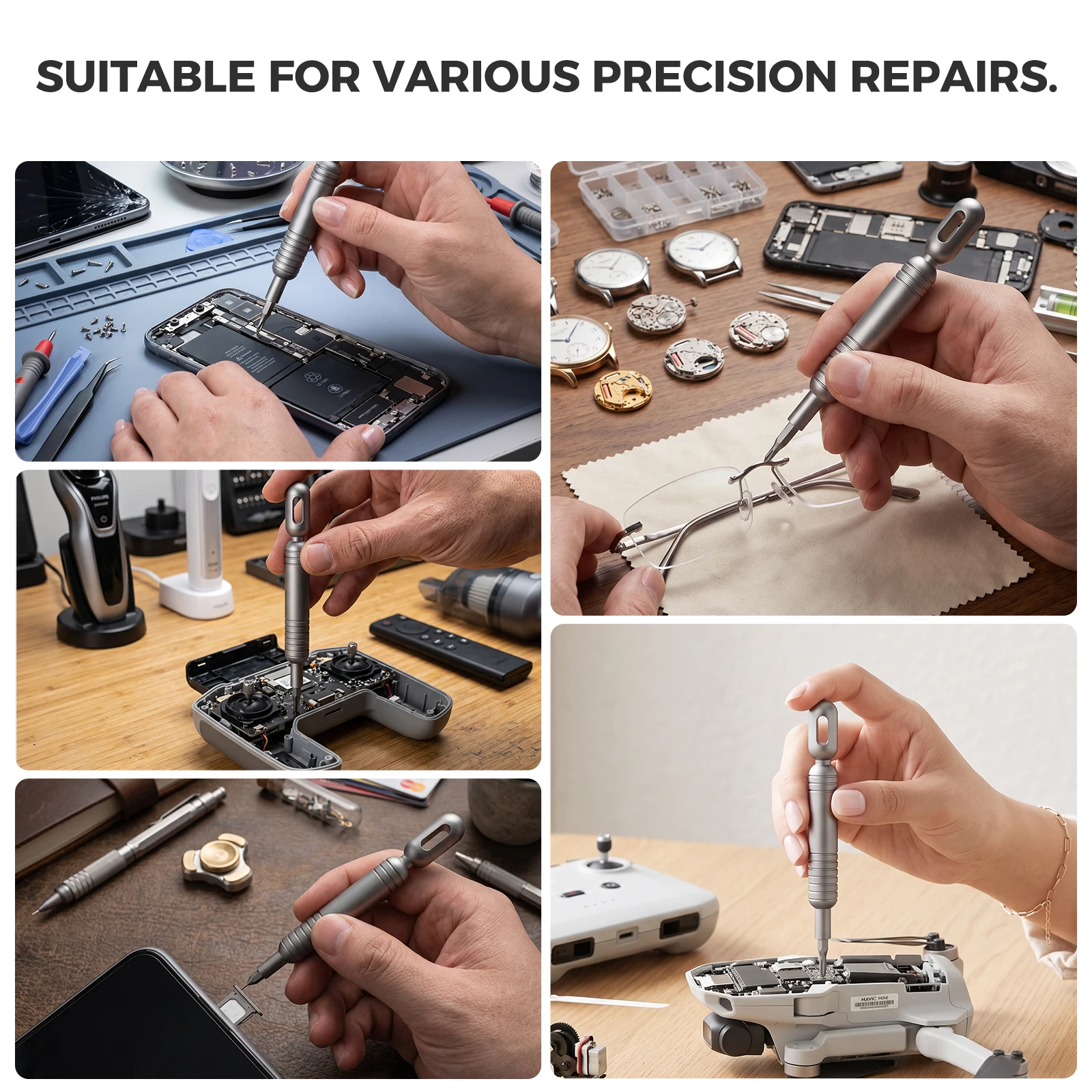 Juego de 55 Destornilladores de Precisión Mini con Puntas Magnéticas CRV, Kit de Reparación para Teléfonos Inteligentes, Laptops, Relojes, Consolas de Videojuegos y Herramientas Electrónicas