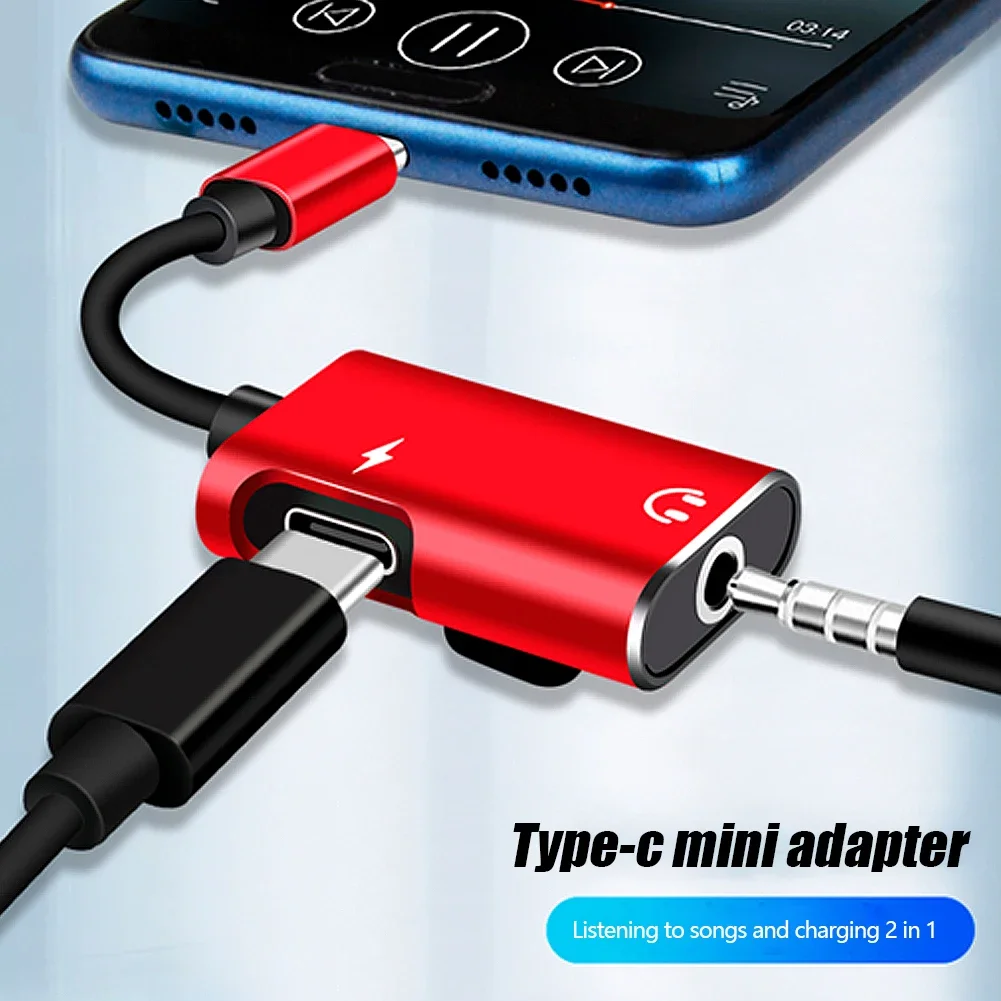 Adaptador de Tipo C a Conector de 3.5mm para Xiaomi Huawei, Divisor de Audio para Teléfono con Señal Analógica, Cargador de Auriculares USB-C, No Compatible con iPhone Samsung