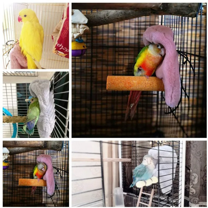 Manta cálida de invierno para pájaros, nido de esquina para loros, carpa colgante para animales pequeños, decoración de jaula para periquitos, cacatúas