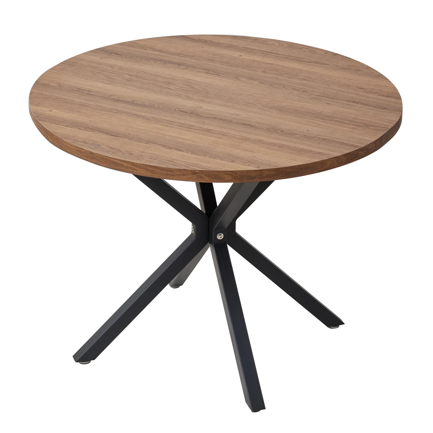 Mesa redonda nórdica, mesa de comedor de madera maciza, mesa redondeada, balcón, sala de estar, muebles para el hogar, 100CM