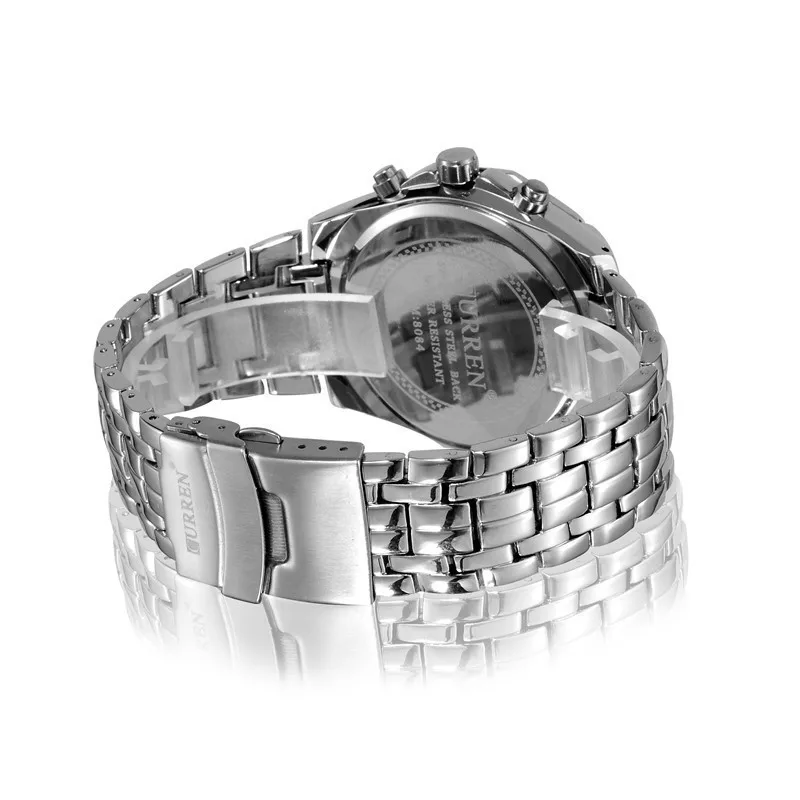 Relojes CURREN deportivos militares de marca de lujo para hombre, reloj de cuarzo de acero completo, reloj de negocios resistente al agua para hombre, reloj masculino