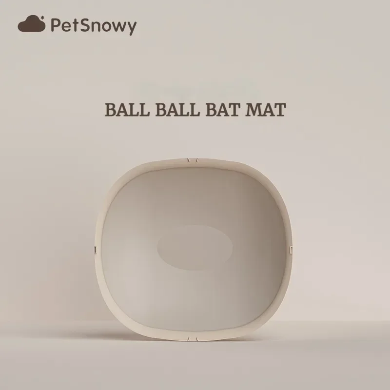 PetSnowy-caja de inodoro para gatos, tapete, malla de filtro, tira de goma, cargador, arena para gatos, juego completo de accesorios, compartimento para bolas de inodoros