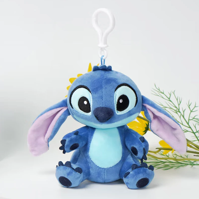Disney Toy Story Stitch Kawaii muñeco de peluche de dibujos animados llavero de Anime colgante correa de juguete llavero de coche regalo de cumpleaños para niños