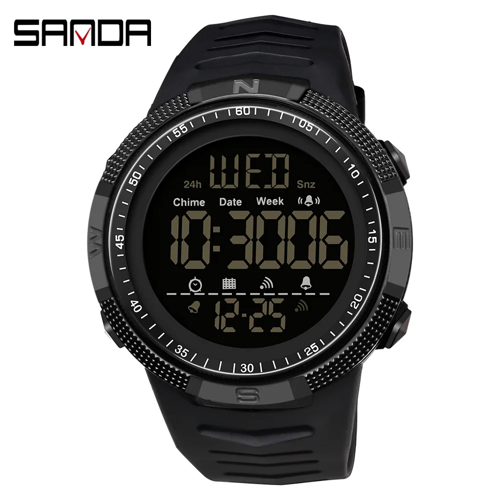 Reloj deportivo militar SANDA 6014 Para Hombre, Relojes de pulsera digitales, pulsera resistente al agua con cuenta atrás a prueba de golpes, Relojes Para Hombre