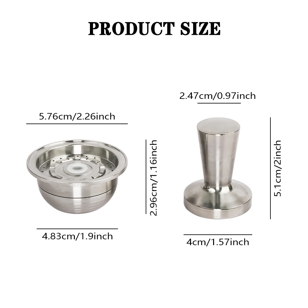 Cápsulas de café reutilizables de 150ML/230ML, cápsulas recargables compatibles con cafeteras VERTUOLINE