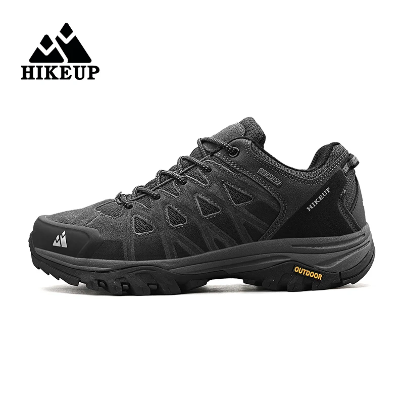 HIKEUP, recién llegado, zapatos de senderismo para hombre, transpirables con cordones, Trekking, amortiguación para hombre, escalada al aire libre, turismo, zapatillas para hombre