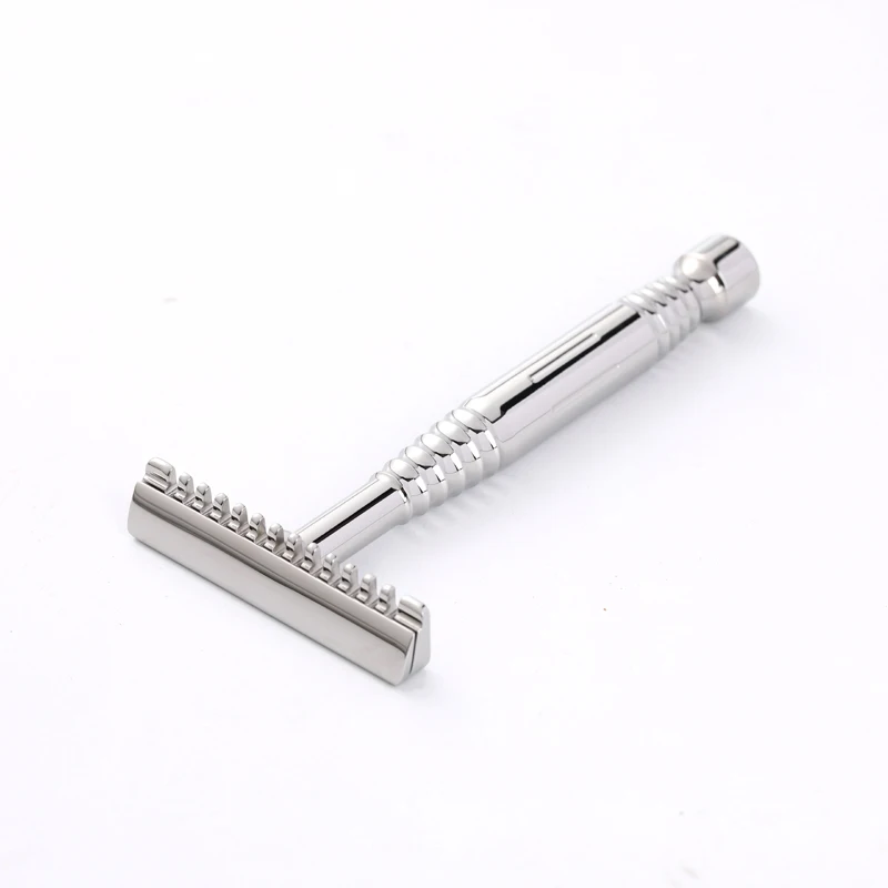 YAQI Romulus Open Comb Polished 316 Stainless Steel AC Blade Maquinilla de Afeitar de Seguridad de Una Sola Hoja para Hombre