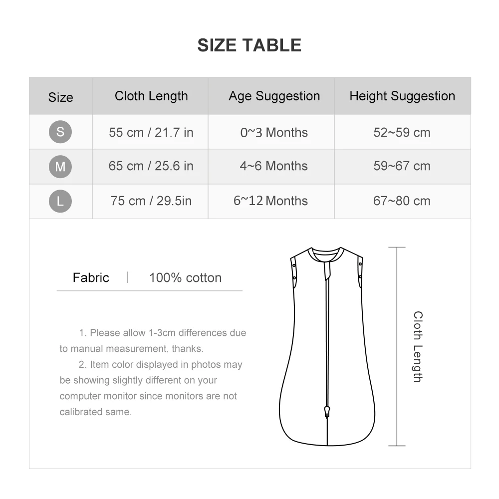 Saco de dormir para bebé recién nacido, saco de dormir sin mangas, fino de verano, 100% algodón, suave, bolsa para cambiar pañales con cremallera de 2 vías