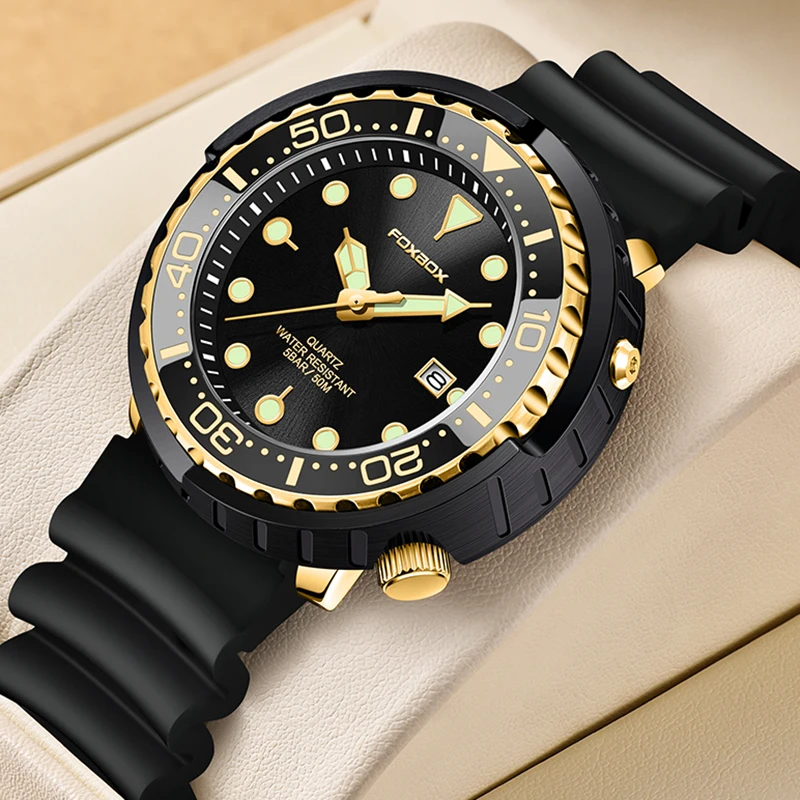 Reloj de buceo LIGE a la moda para hombre, marca superior de lujo, reloj de fecha resistente al agua 50ATM, relojes deportivos, reloj de pulsera de cuarzo para hombre, reloj Masculino