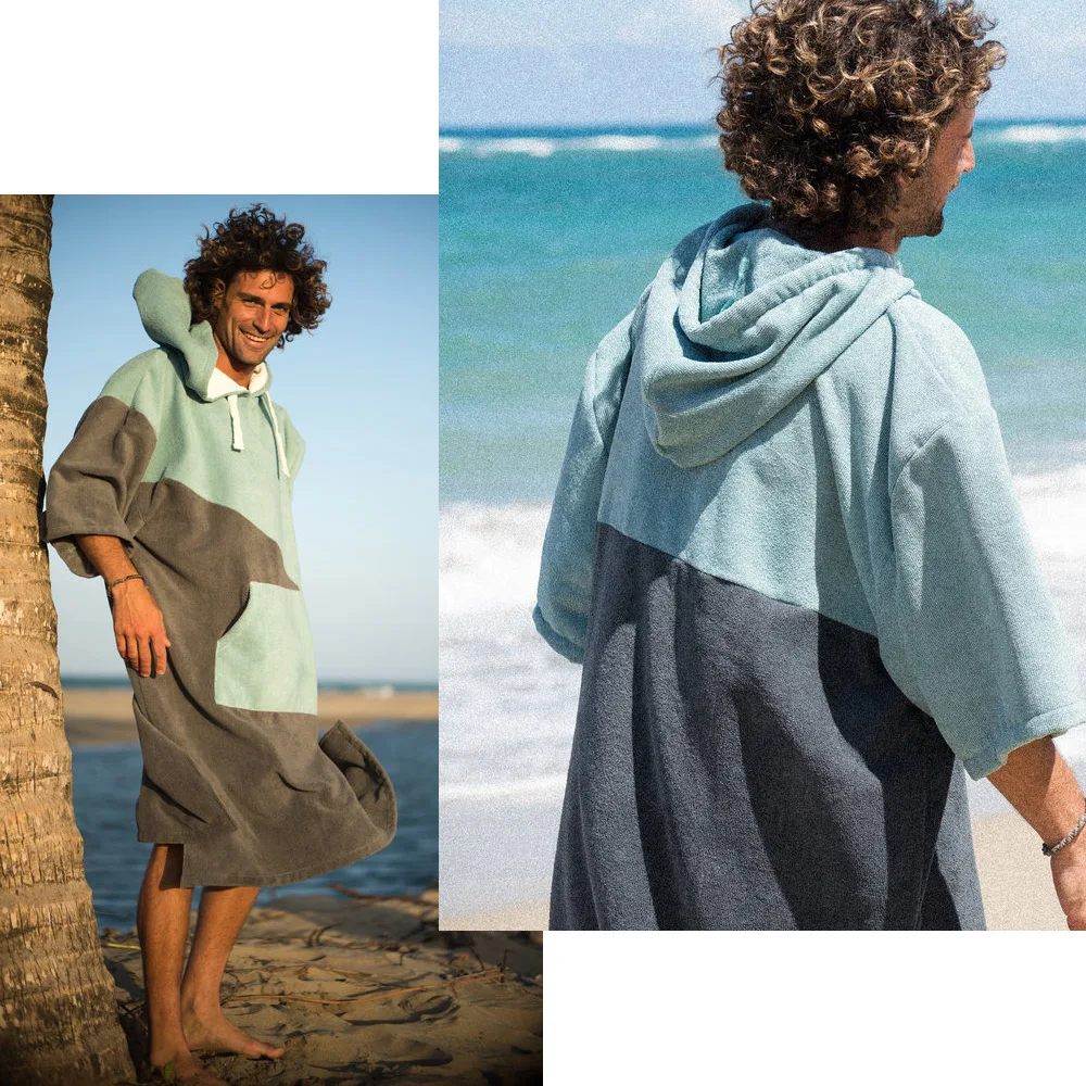 Albornoz con capucha para natación y buceo, poncho grueso para cambiarse, toalla de microfibra que mantiene el calor, a prueba de viento, para invierno, surf, de secado rápido