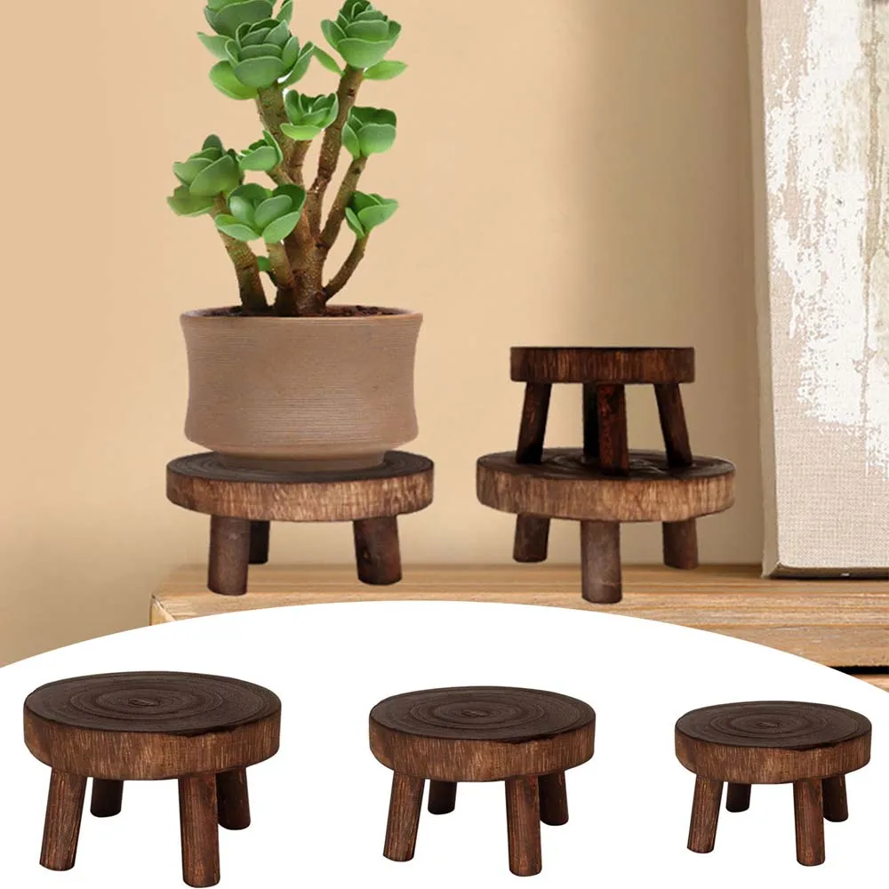 Soporte de plantas duradero para sala de estar, taburete de madera creativo, soporte de maceta suculenta de alta calidad, 1 piezas