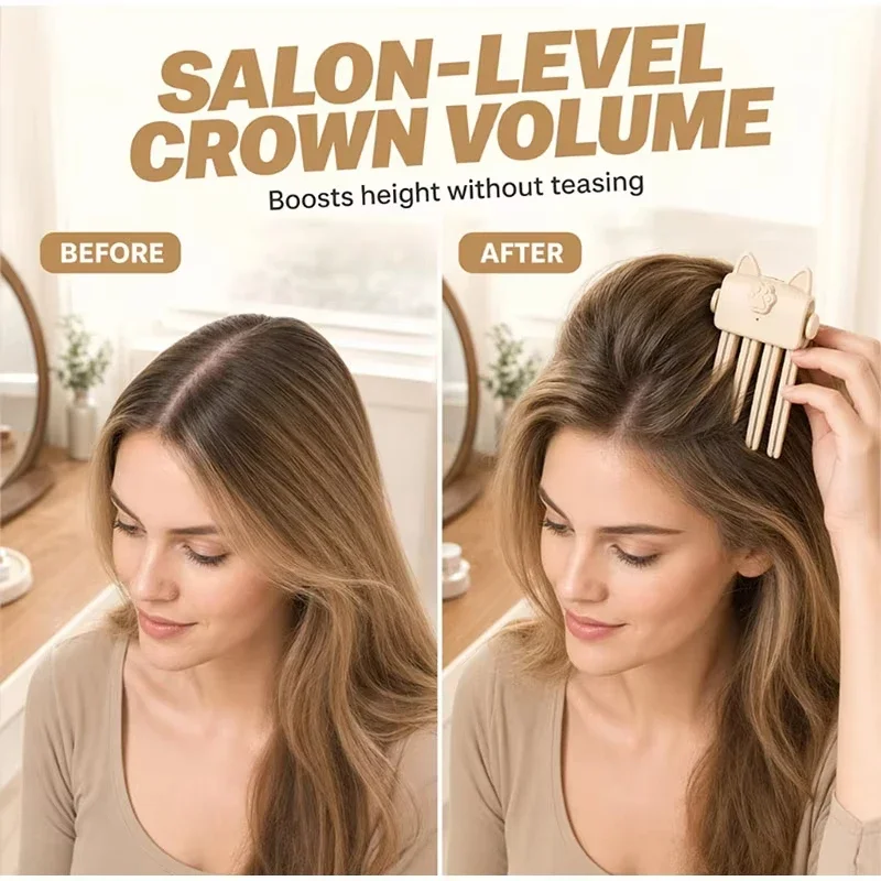 Pinza inalámbrica con calor para dar volumen y levantar la raíz del cabello, ideal para crear una onda alta y voluminosa. Pinza portátil para viajes, herramienta de peinado para cabello fino y liso.