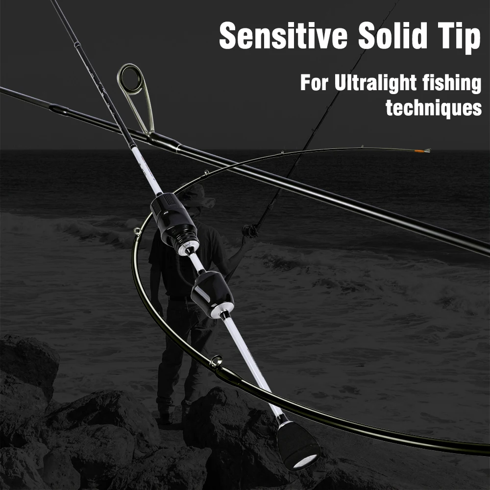 Caña de Pescar Ultraligera Mifine ILLUSION SLASH XUL, para Spinning/Casting, 0.2-0.8g, Fibra de Carbono 30T, Anillas Fuji/LS, Puntas Sólidas, para Pesca de Trucha