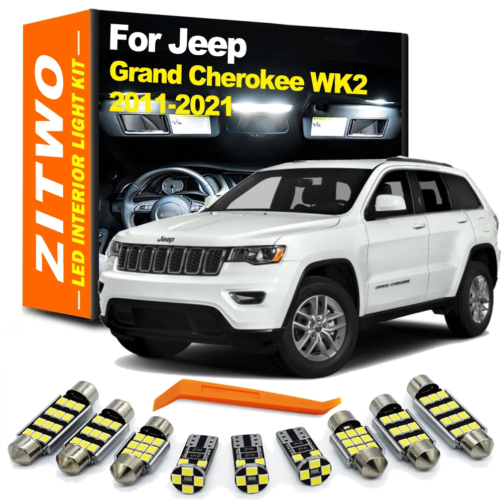 ZITWO-Kit de luces LED para maletero de mapa de lectura, cúpula Interior, 15 Uds., para Jeep Grand Cherokee 2011- 2014 2015 2016 2017 2018 2019 2020 2021