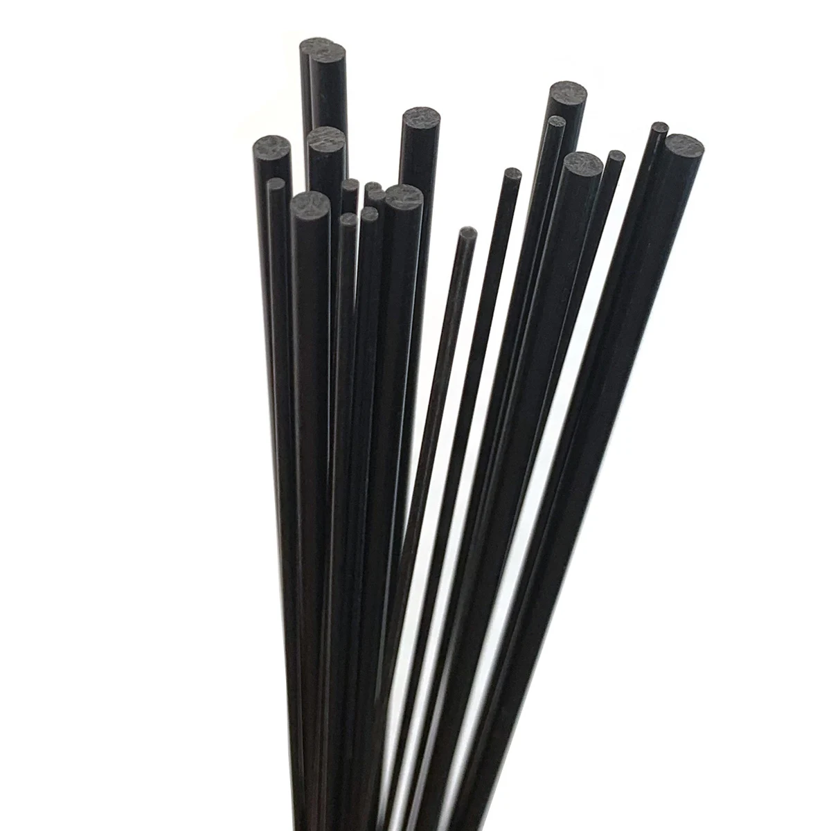Varilla redonda de fibra de carbono, diámetro de 1MM, 2MM, 3MM, 4MM, 5MM, 6MM, 0,5 M, peso ligero de alta resistencia, accesorio compuesto DIY para avión RC