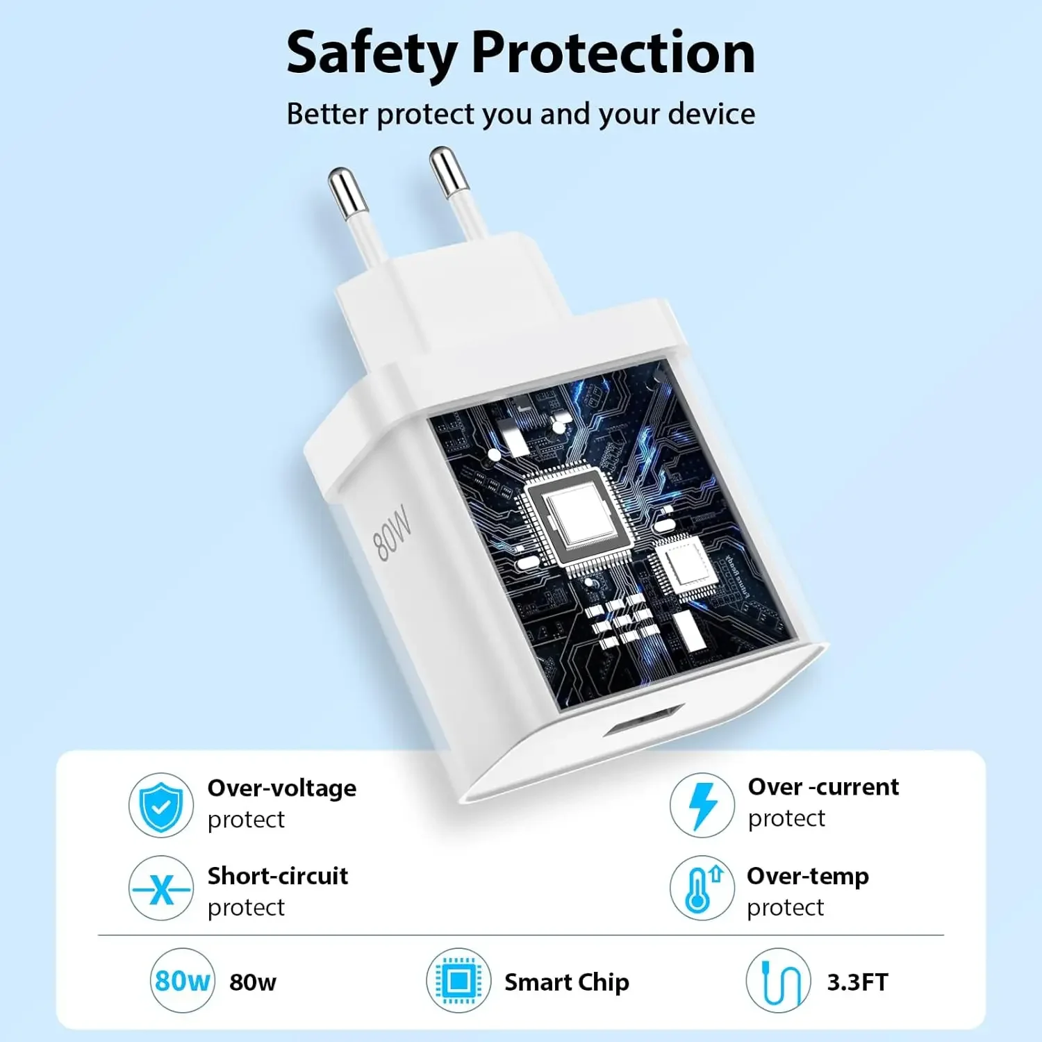 Cargador de pared rápido para OnePlus, Cable USB tipo C, 80W, SuperVOOC, para OnePlus 10, 11, 12, Nord, CE 2, 3 Lite, realme OPPO, 10 GT, NEO 2, 3