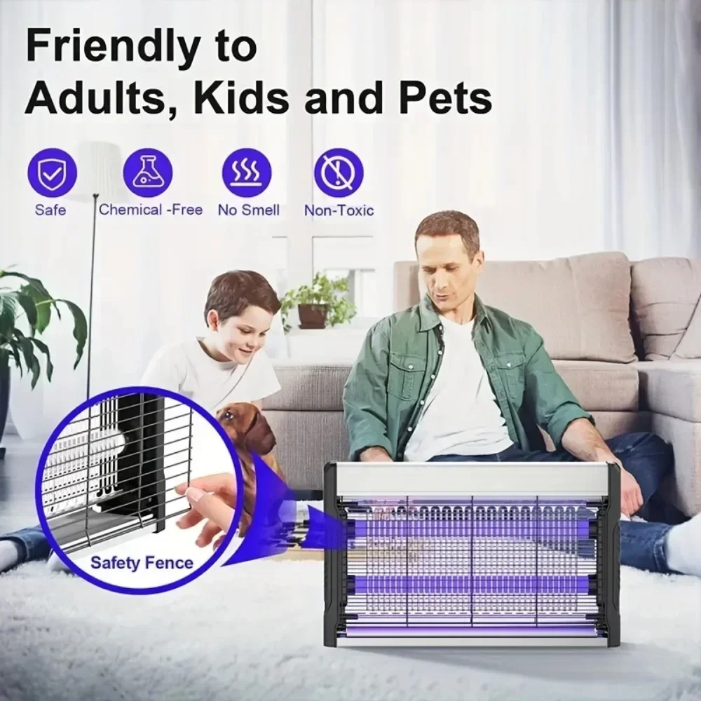 Joyinled Lámpara antimosquitos UV, trampa para moscas interior para el hogar, hotel, restaurante, mata insectos eléctrico con gancho para colgar económico