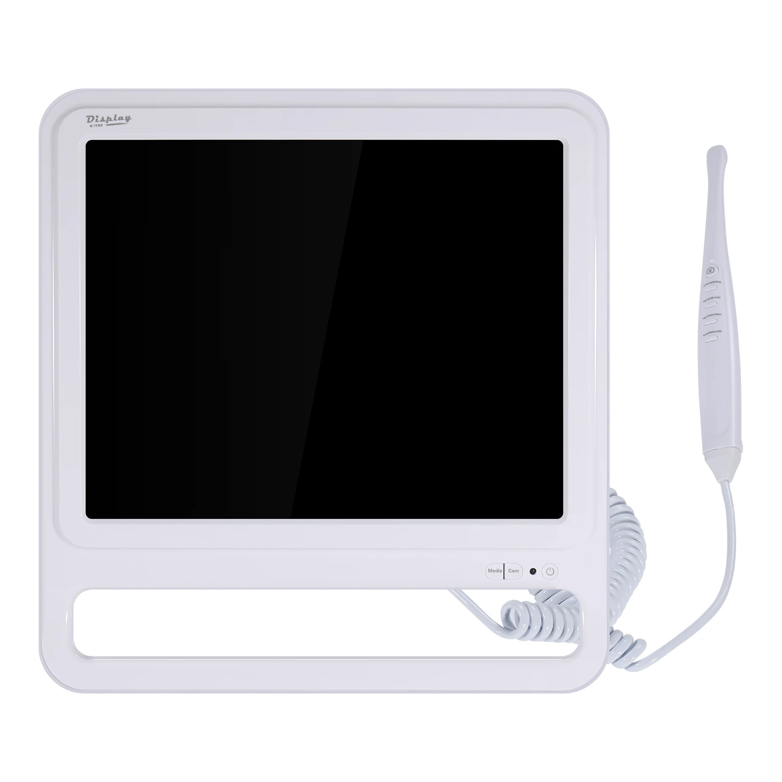 Cámara intraoral dental inalámbrica WiFi HD lente macro de 8 LED + Monitor de pantalla LCD de 17 pulgadas lado de la silla