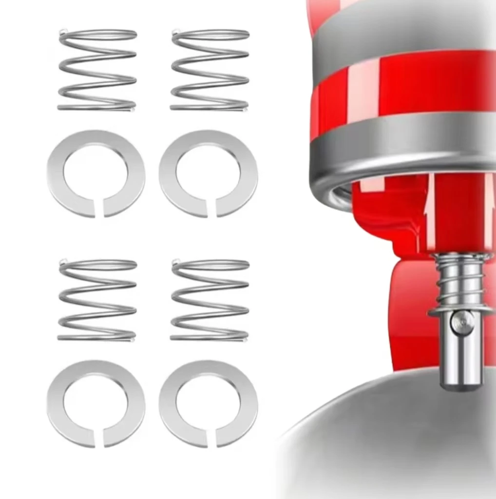 Kit de resorte y arandela de 4 piezas apto para batidora Kitchenaid, accesorios de repuesto de instalación rápida y piezas de mejora