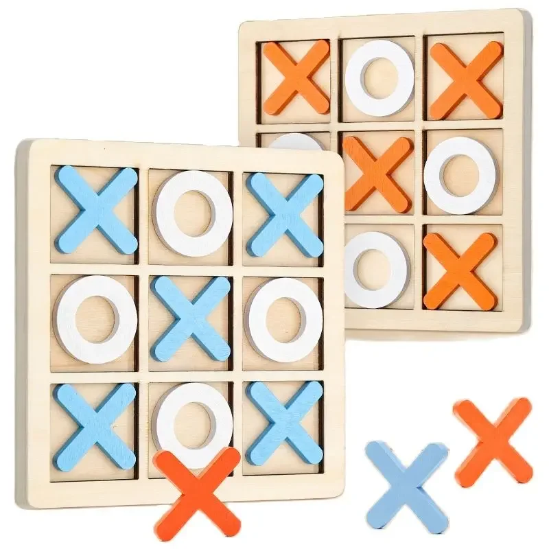 Juego de juego Montessori, juguete de madera, Mini rompecabezas de interacción de ajedrez, entrenamiento del cerebro, juguetes educativos para edades tempranas