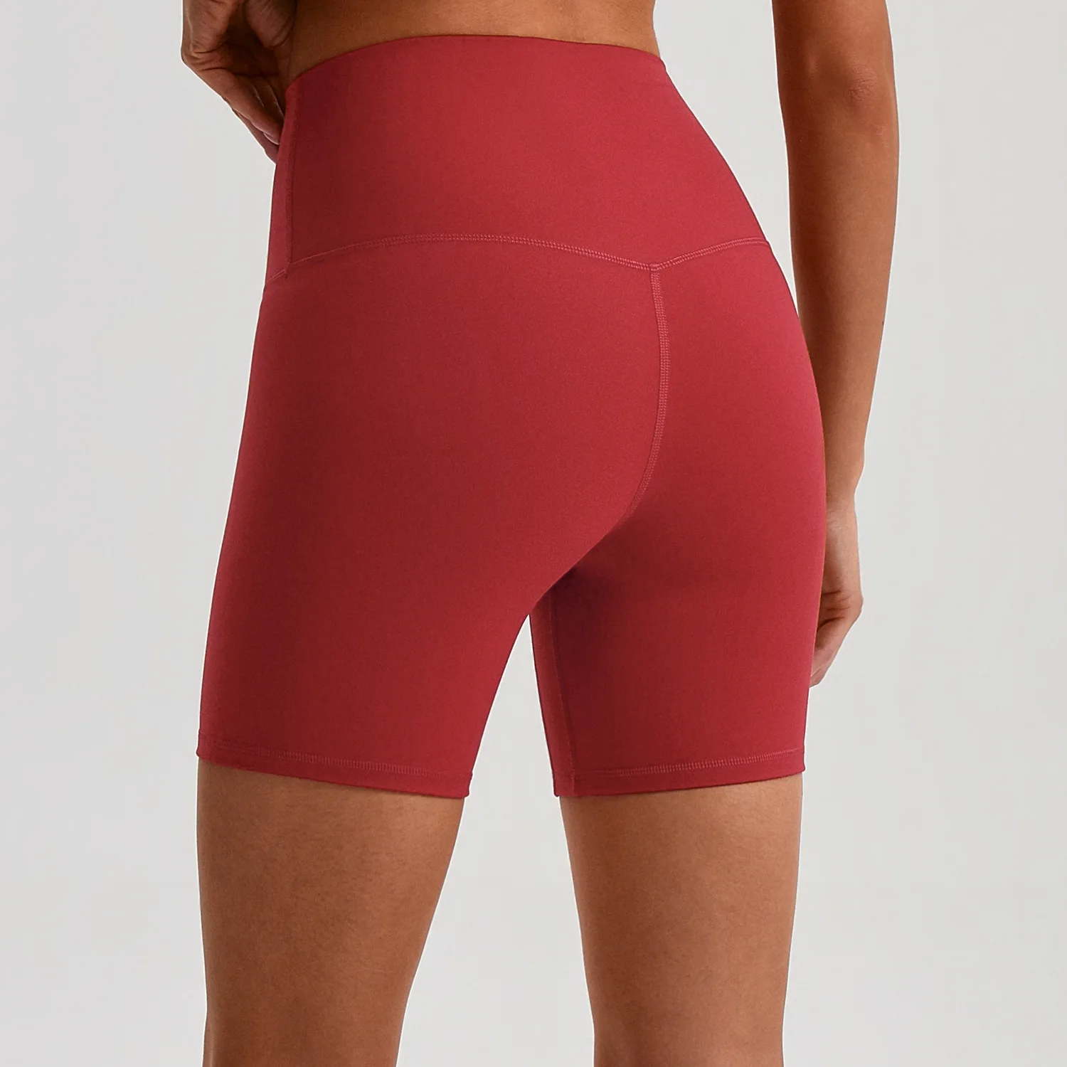 Shorts Deportivos de Cintura Alta para Mujer, Color Sólido, Suaves, Ajustados, para Fitness, Yoga, Ciclismo, Running, Gimnasio y Entrenamiento