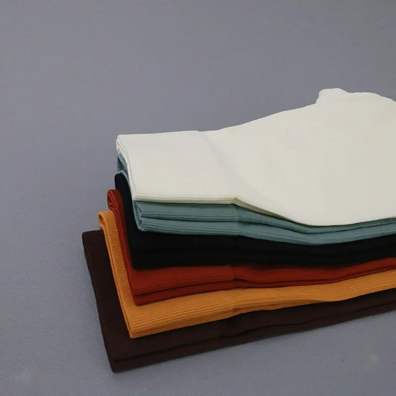 Pantalones de Yoga acanalados de cintura alta para mujer, mallas de gimnasio sin costuras, Control de barriga, medias de entrenamiento, cintura elástica, Fitness