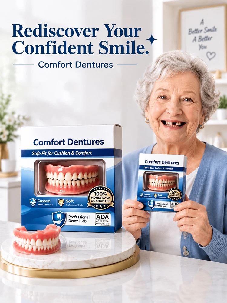 2026 Mejores Dentaduras Postizas de Silicona, Dentaduras Postizas Cómodas, Juego Completo, Naturales sobre las Encías, para Dientes Defectuosos, Removibles, Recupere la Confianza