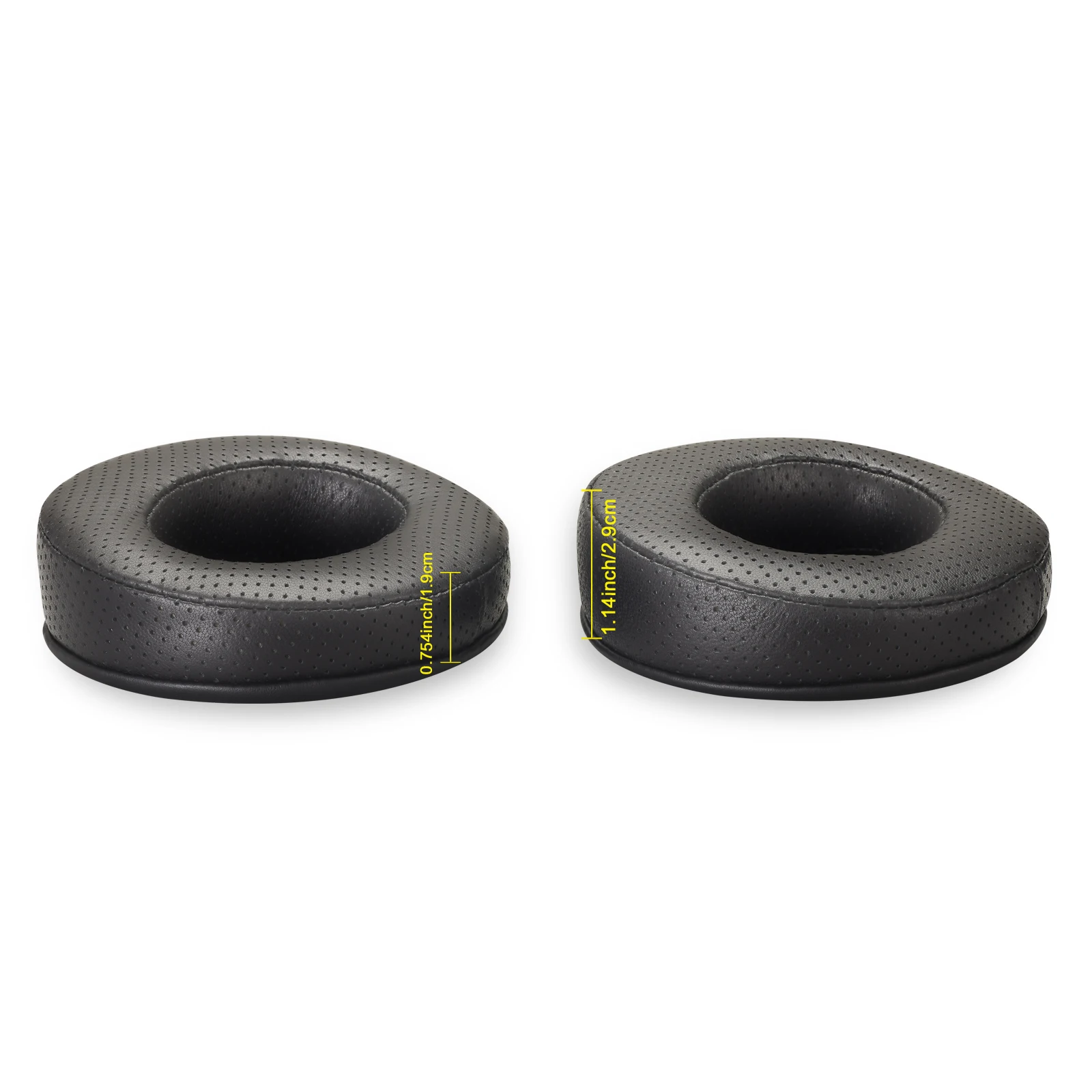 Almohadillas perforadas de piel de oveja de 11cm, almohadillas angulares para auriculares Fostex TH-600 TH-900 Denon AH-D2000 FiiO FT1 PRO y ZMF