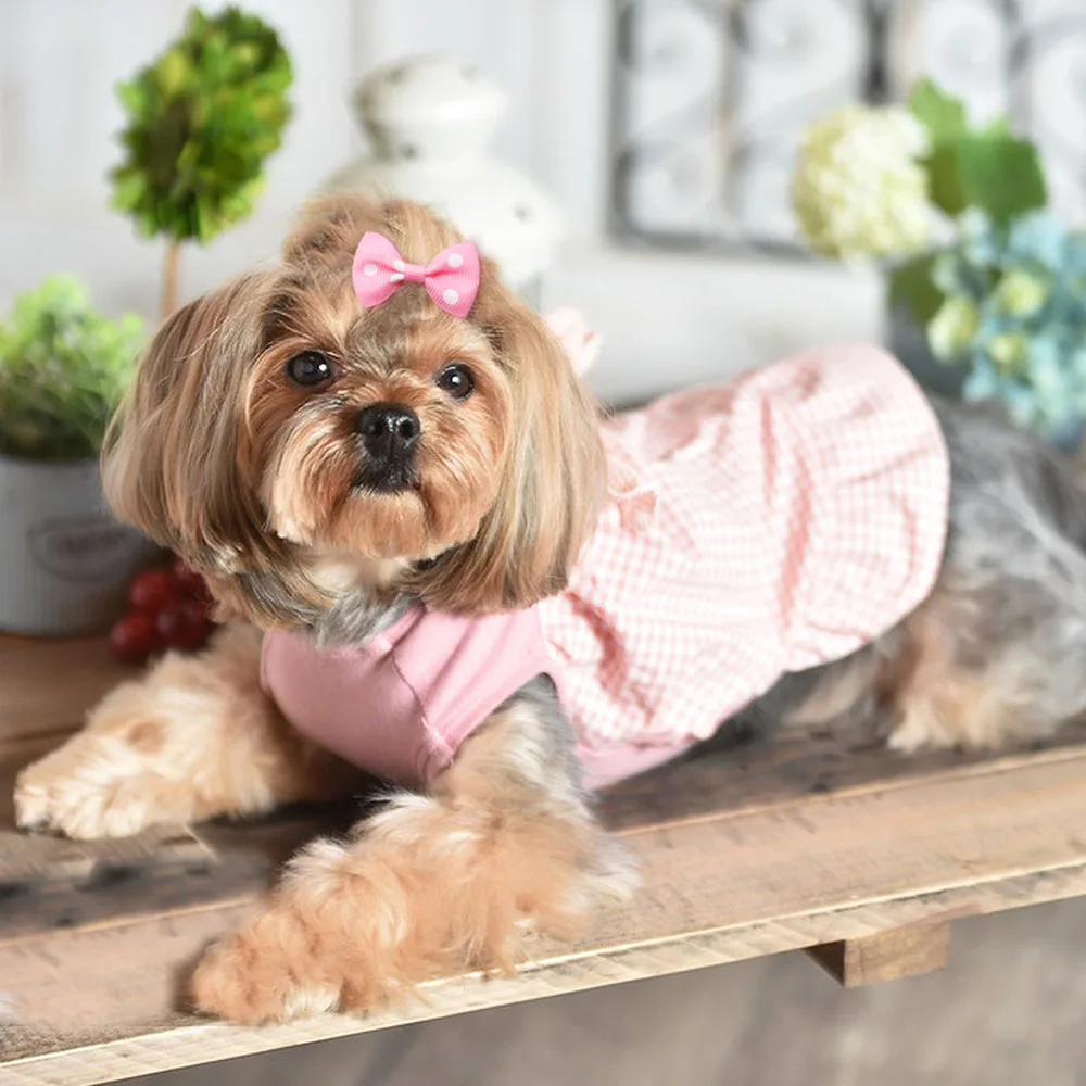 100 Uds nuevos lazos para perros con bandas de goma estilo de lunares sólidos lazos para cachorros hechos a mano suministros para el cabello accesorios de aseo para mascotas para perros