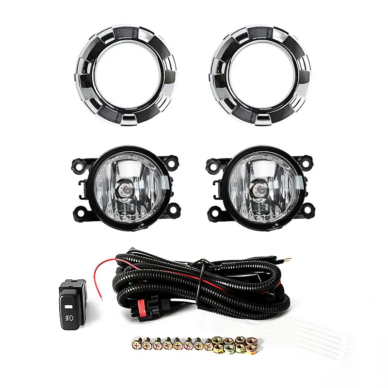 Luces antiniebla de coche para Mitsubishi Pajero 3 2007 2008 2009 2010 V73 V97 cubierta de pintura cromada de parachoques delantero