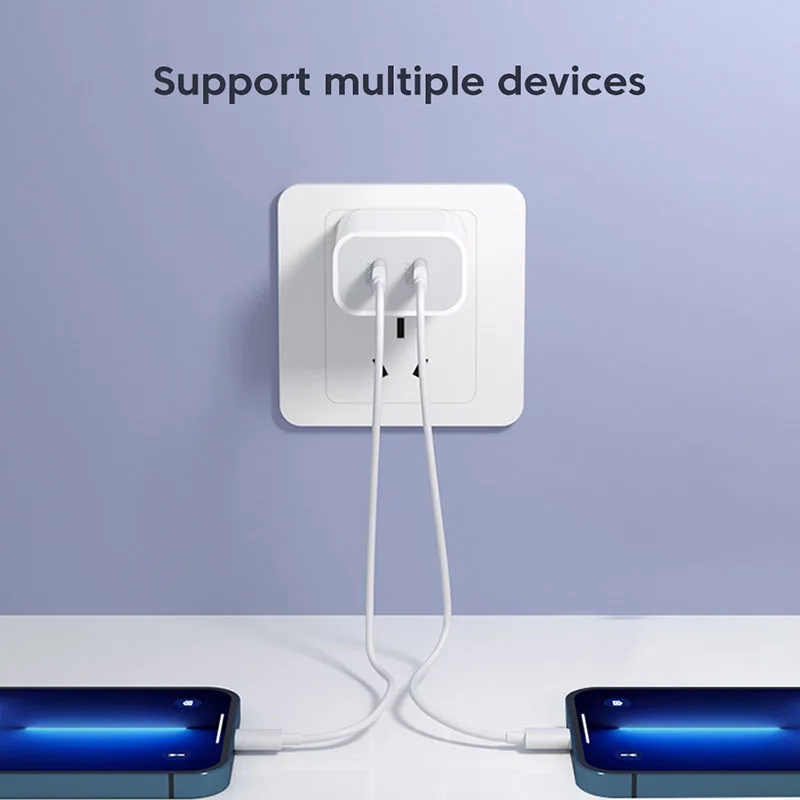 Cargador rápido de 40W tipo C adaptador de cargador de carga rápida PD de doble puerto para iPhone 15 14 Samsung S23 Xiaomi 10A Cable USB C a USB C