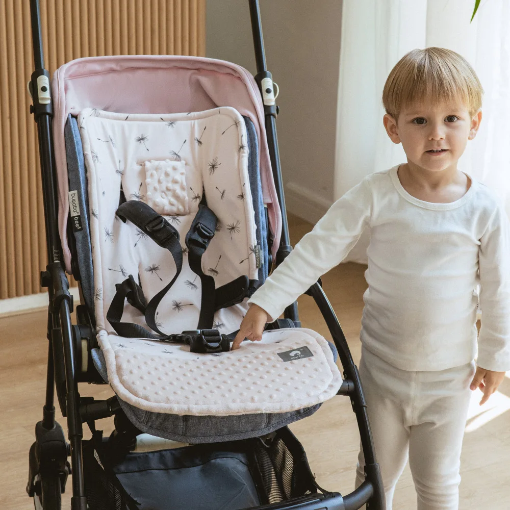 Cojín para cochecito y funda para cinturón de seguridad, 2 unidades/juego, almohadilla Universal para asiento de cochecito de bebé, alfombrilla suave para cochecito de niño, accesorios para cochecito