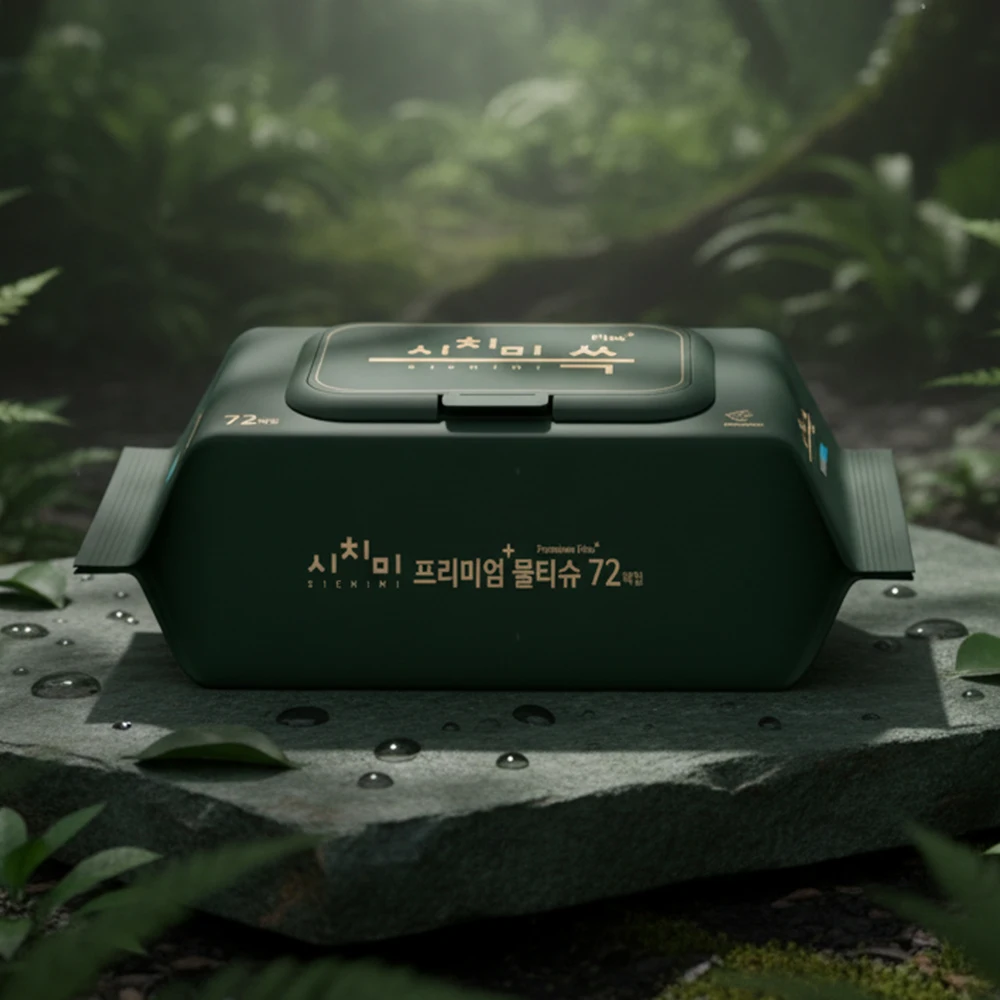 Toallitas húmedas para bebés Sichimi Green con estampado premium EWG gorra totalmente verde 72 paquetes 10 paquetes