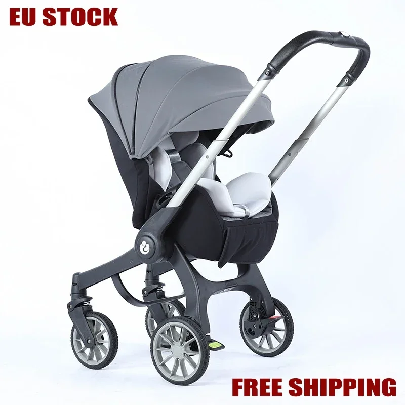 NUEVO Cochecito de Bebé 4 en 1 Multifuncional, Carrito de Bebé Recién Nacido, Asiento Tipo Cesta Plegable, Cochecito de Viaje Ligero, Asiento de Coche