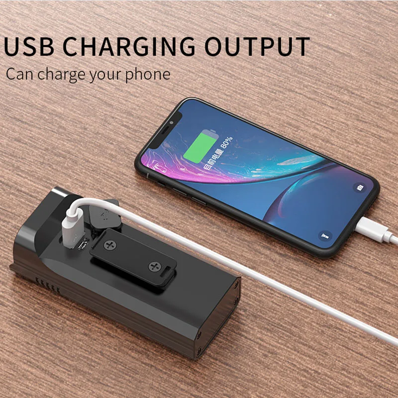 Luz LED para bicicleta de 10000mAh, juego recargable por USB, resaltado delantero y trasero para bicicleta de montaña, linterna para faro LED 12 *
