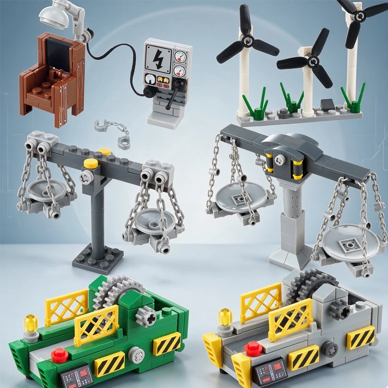 Bloques de construcción de consola de juegos MOC City, Mini TV, teléfonos móviles, grabadora, portátil, Jukebox, juguetes de ladrillos