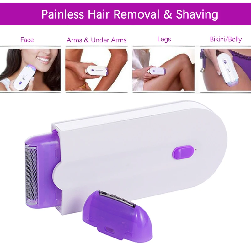 Kit de depilación indolora profesional, depiladora láser táctil recargable por Usb, cuerpo, cara, piernas, Bikini, afeitadora