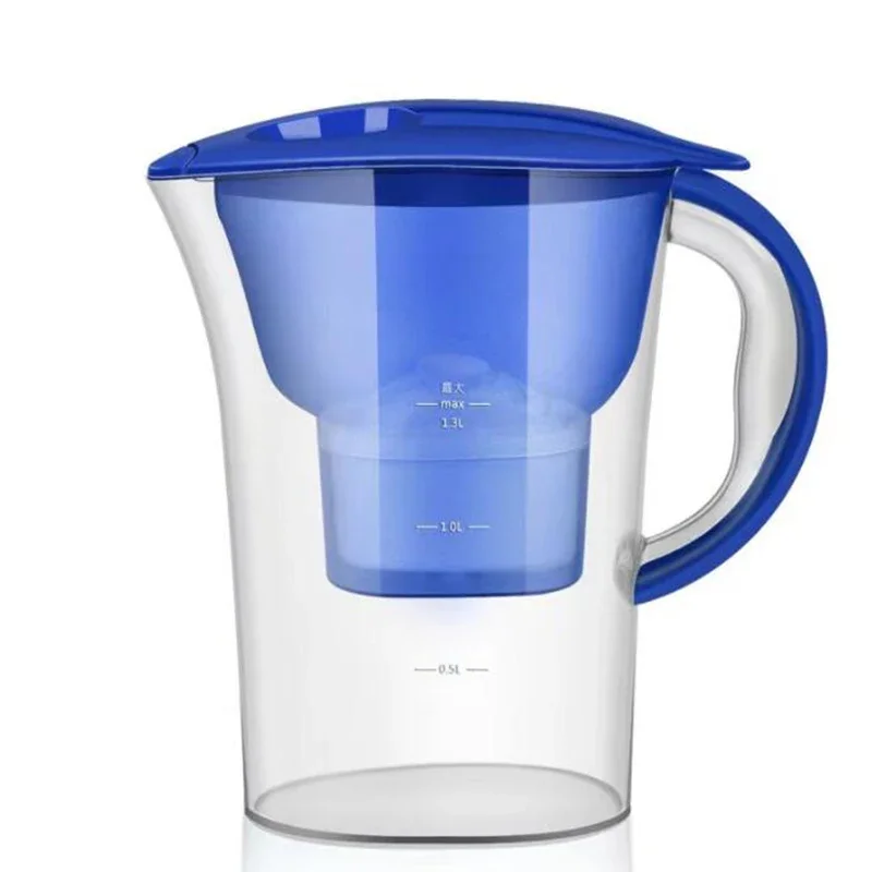 Purificador de agua de 2,5 L, hervidor de agua con capacidad, filtro de cuatro capas, purificador de jarra de agua, tipo Universal para el hogar y la Oficina