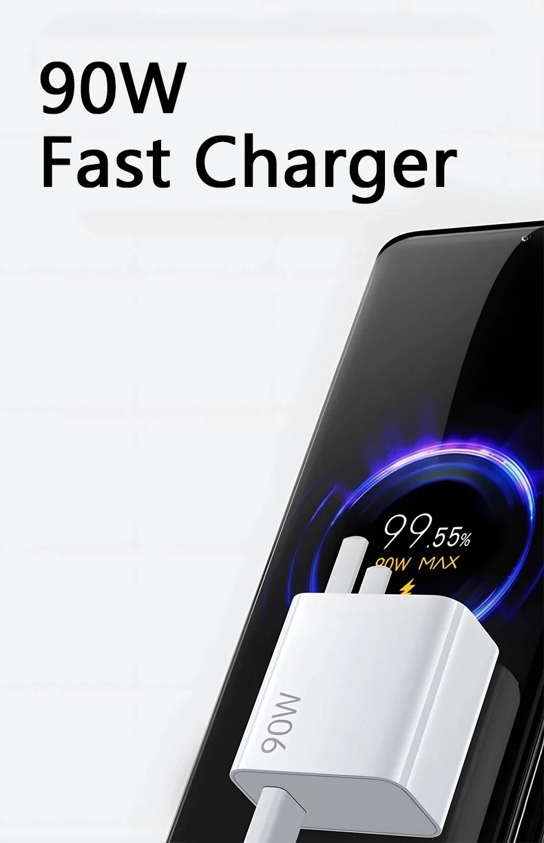 Cargador Rápido USB de 90W para Xiaomi 15 14 13 12 11 10 Ultra Note 12T 13 Pro Turbo, Cable de Carga USB Tipo C de Carga Rápida