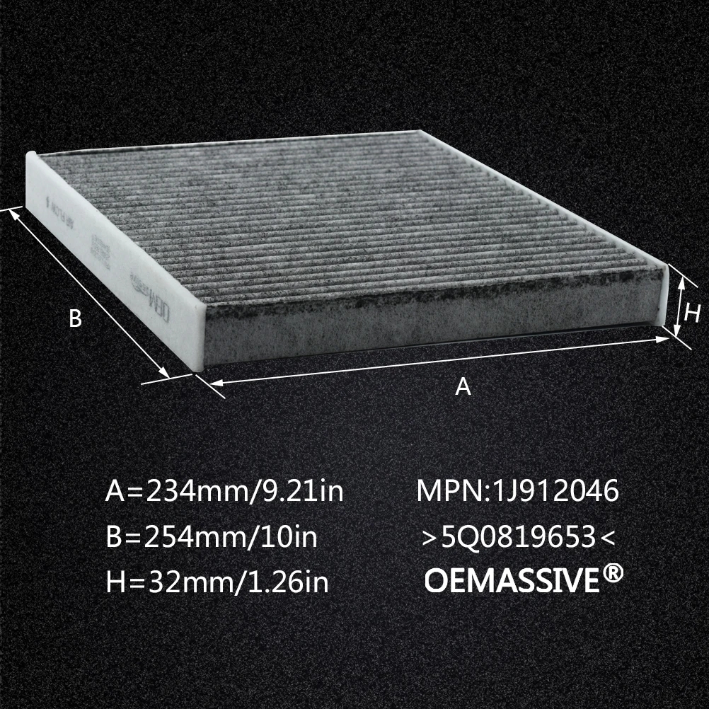 Filtro de aire de cabina de polen de coche carbón activado 5Q 0819653   5Q 0819669   Para Audi A3 TT VW Golf 7 Passat Seat Leon Skoda Octavia Superb