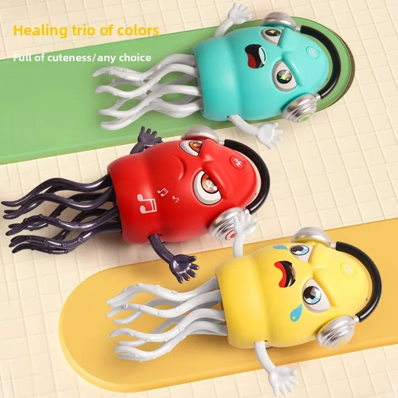 Pulpo bailando para chico, juguetes electrónicos para mascotas, desarrollo interactivo de dibujos animados, educación en movimiento, juguete para regalo para niños pequeños, regalo de cumpleaños creativo