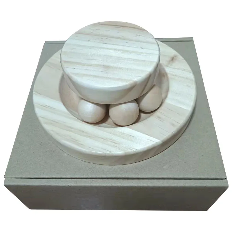 Juguete de madera para gatos de 2/3 niveles, torre de pistas, disco de diversión de inteligencia para gatos, disco de juego Triple, juguetes para gatos, juguetes de entrenamiento de pelota