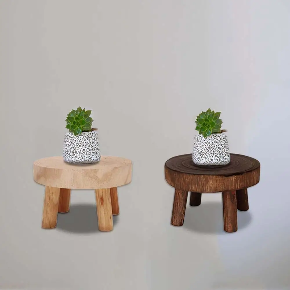 Soporte de plantas duradero para sala de estar, taburete de madera creativo, soporte de maceta suculenta de alta calidad, 1 piezas