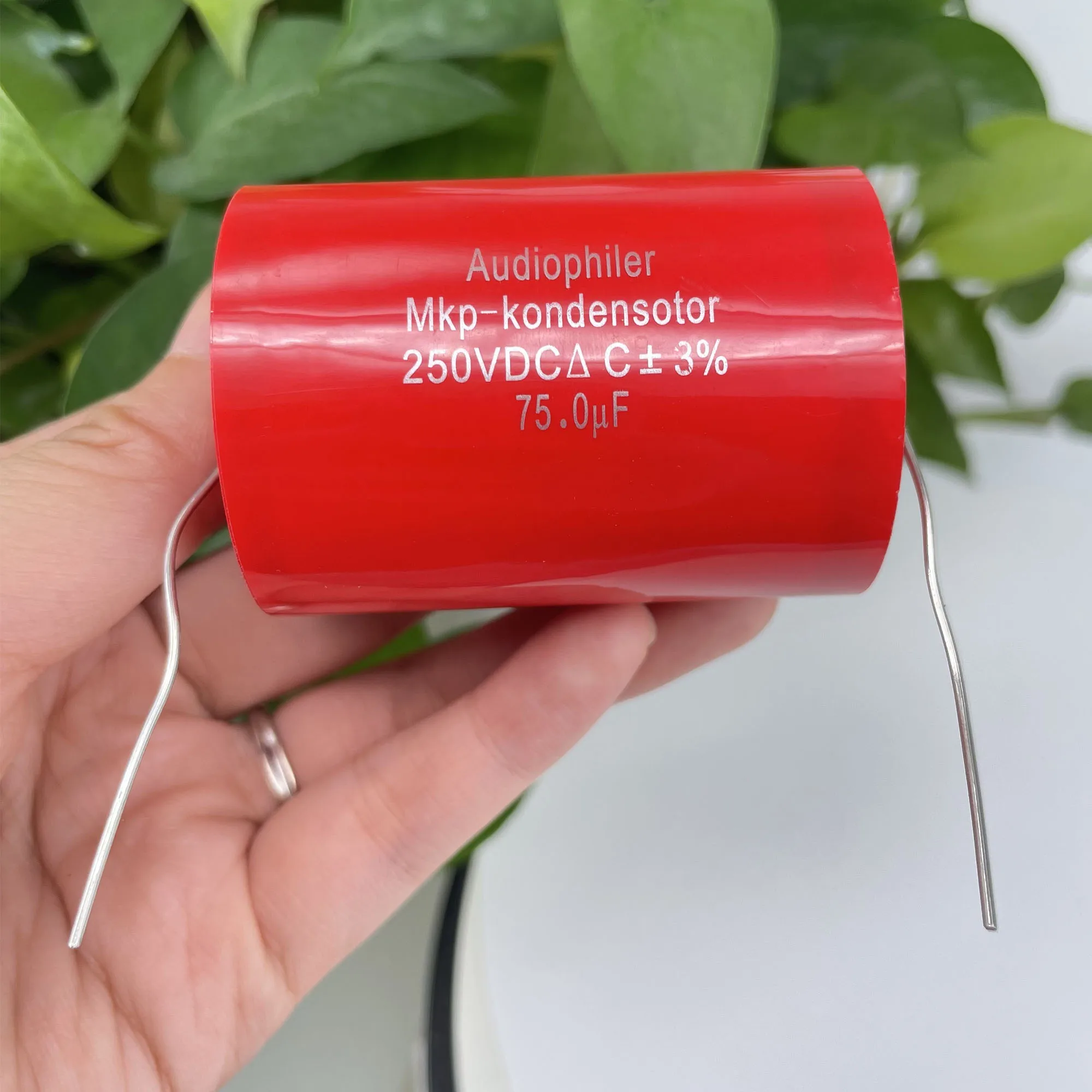 Condensador Axial MKP, de 2 piezas Audiophiler, 75uf, 250V, CC, ± 3%, prueba y emparejado, capacitancia de Audio divisoria de frecuencia HIFI